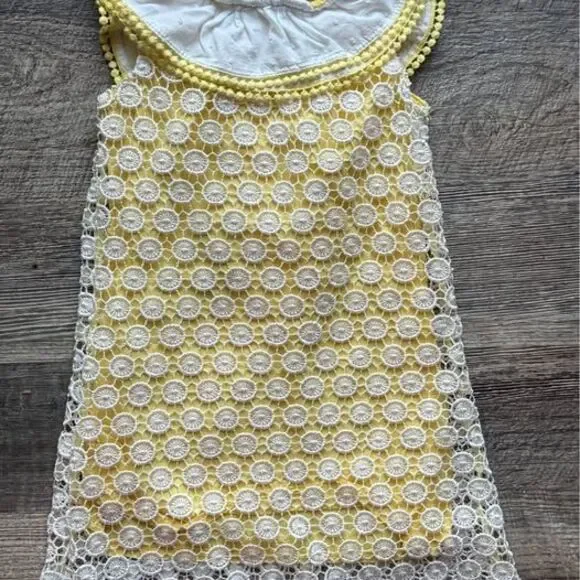 🌼 Easter 2T Mud Pie Yellow Lace Dress 🌼 - Picture 2 of 4